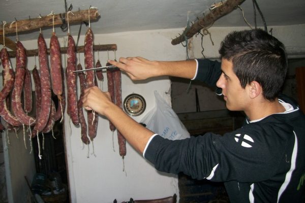 MATANÇA DEL PORC. 1- Carn de porc adobada i pernils. Javi Alarcón