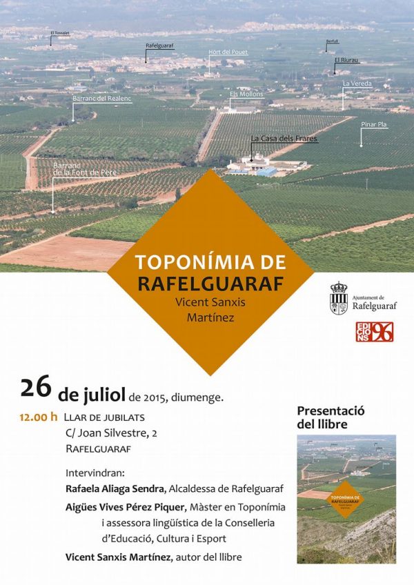 TOPONÍMIA DE RAFELGUARAF