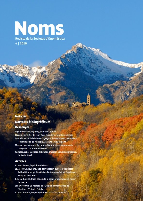 NOMS 4. Revista de la Societat d’Onomàstica