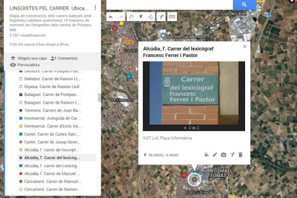 FRANCESC FERRER PASTOR AL MAPA DE “LINGÜISTES PEL CARRER”