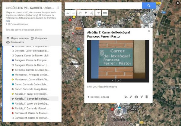 FRANCESC FERRER PASTOR AL MAPA DE “LINGÜISTES PEL CARRER”