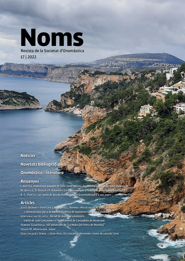 Noms-17. Revista de la Societat d’Onomàstica