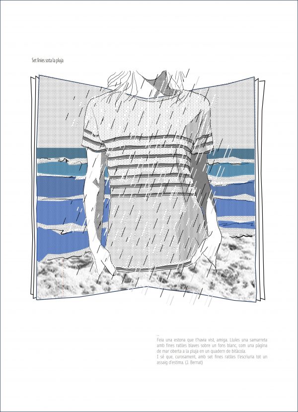 Il.lustracions de “Set línies sota la pluja”, un regal de Cèsar Canós